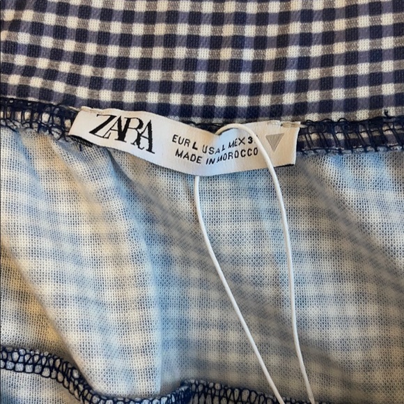 Zara Blue and White Gangnam Ruffle Tiered Skirt - Picture 5 of 6